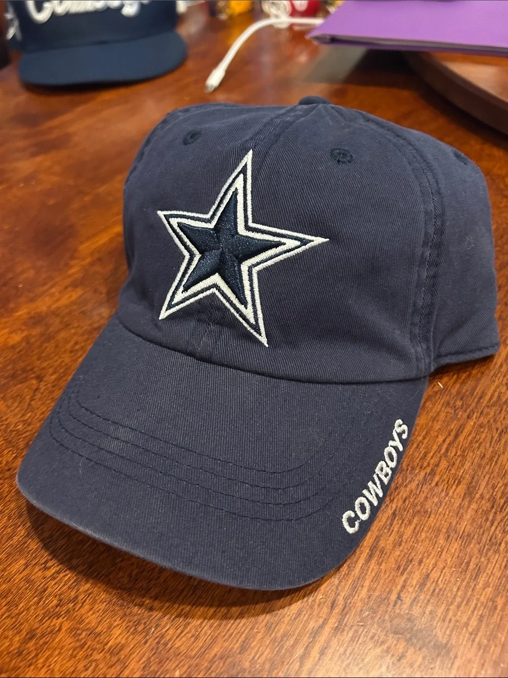 Dallas Cowboys Authentic MENS Navy OSFM Cap